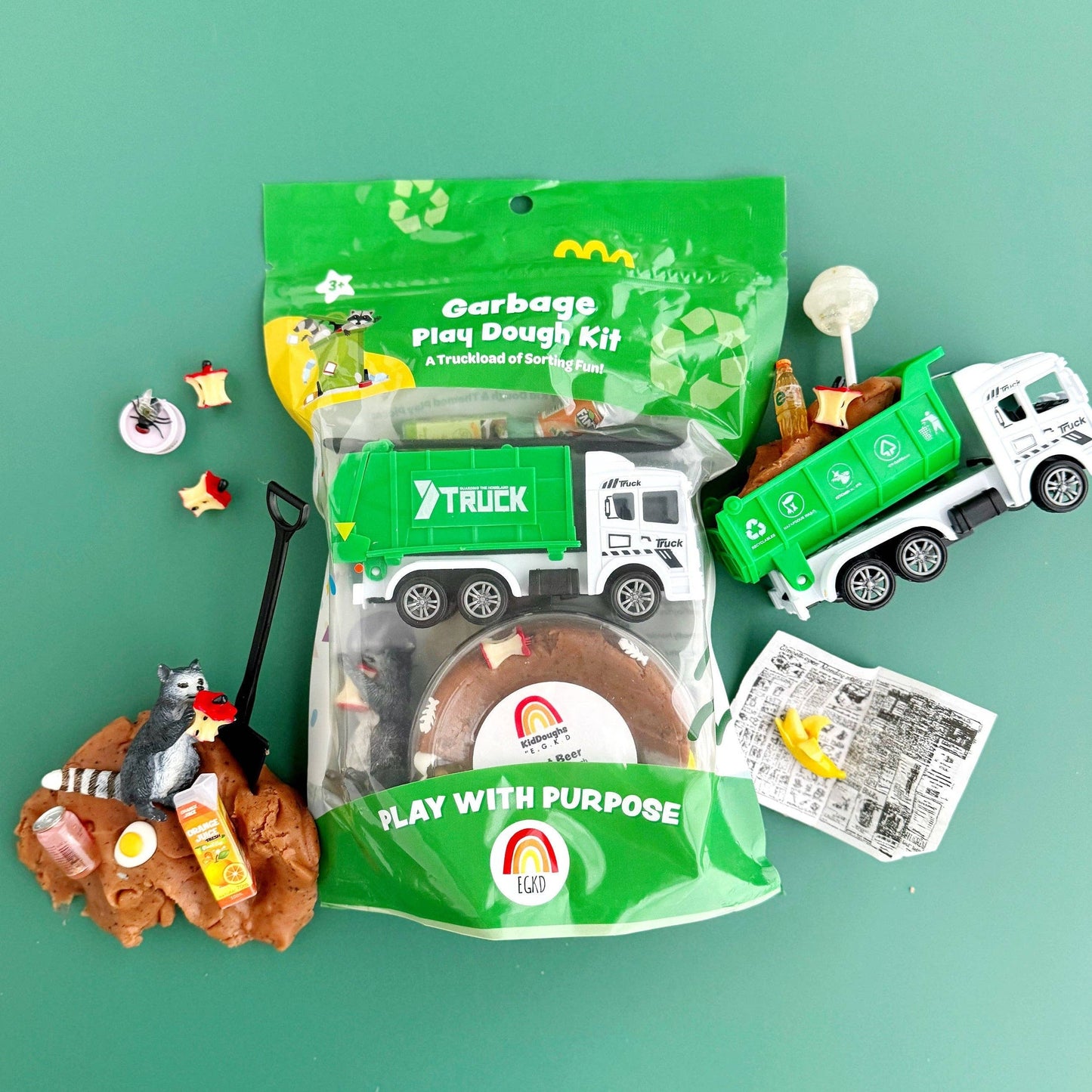 Garbage KidDough Sensory Play Kit | Root Beer Scented Sensory Dough