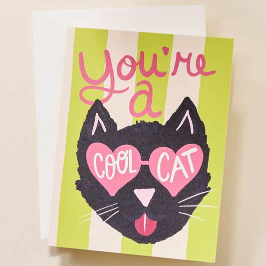 Cool Cat Greeting Card