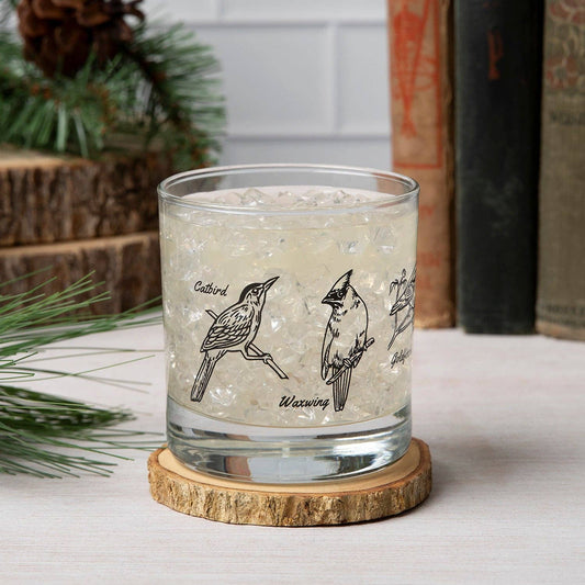 Backyard Birds Rocks Glass | 11 oz Whiskey Glass
