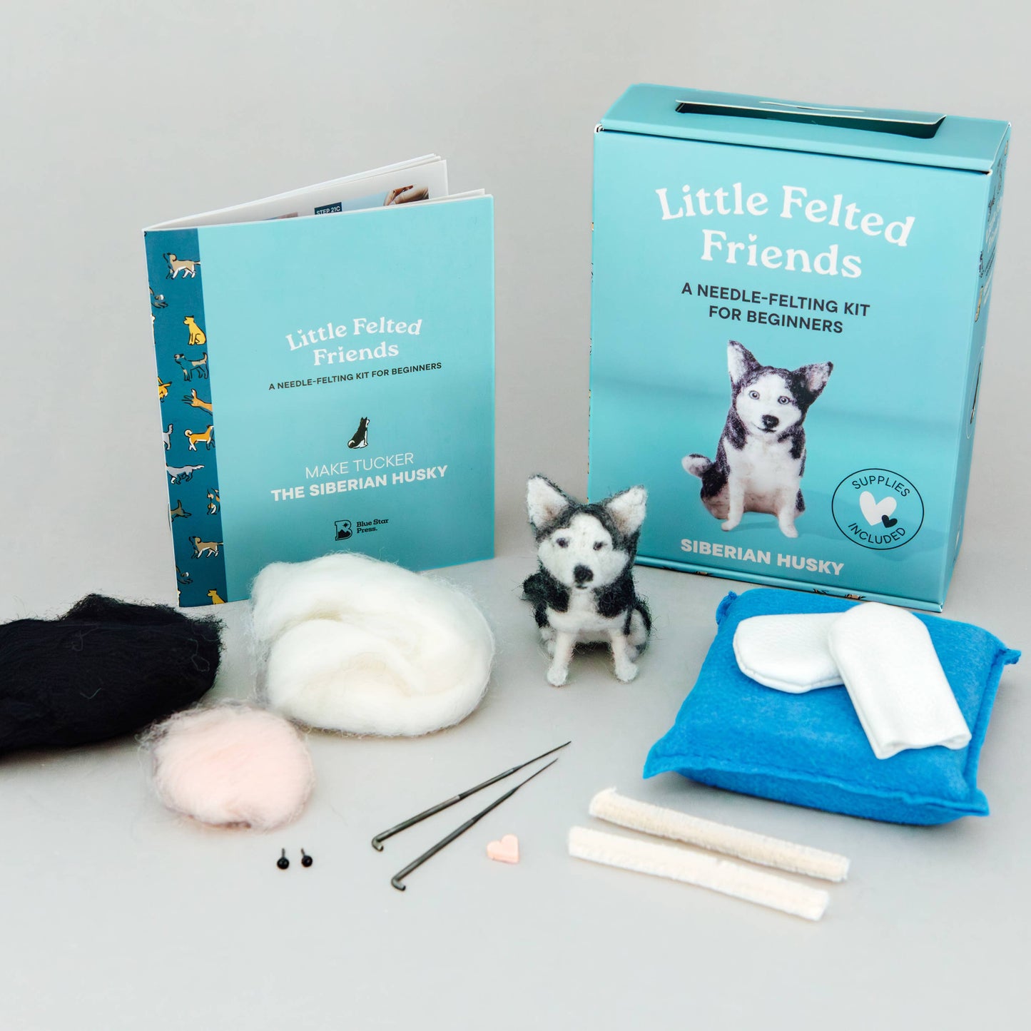 Little Felted Friends: Siberian Husky Needle Felting Kit