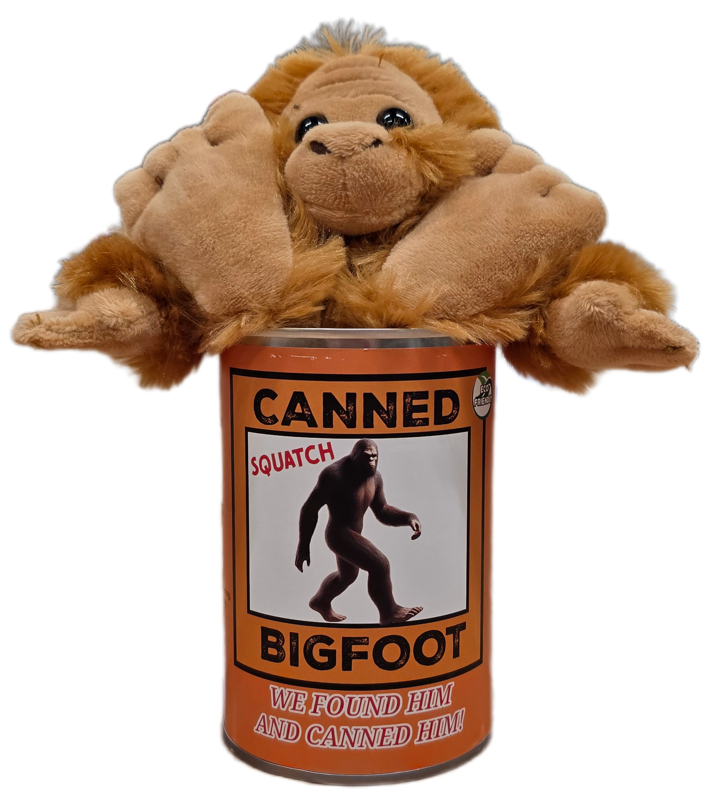 Canned Bigfoot Stuffed Animal Plush