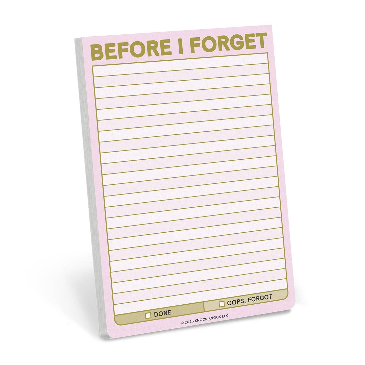 Before I Forget Stickies Notepad
