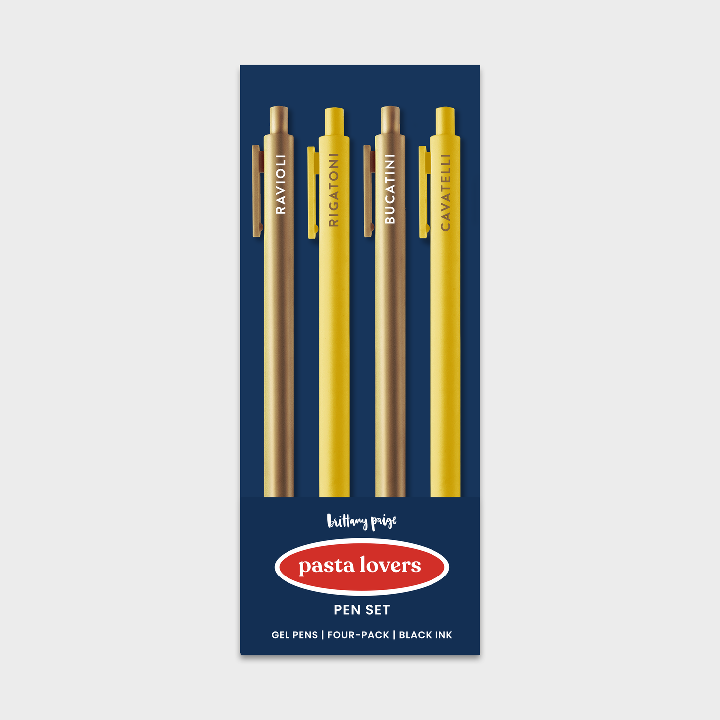 Pasta Lovers Bookish Gel Pen Set (4-Pack)