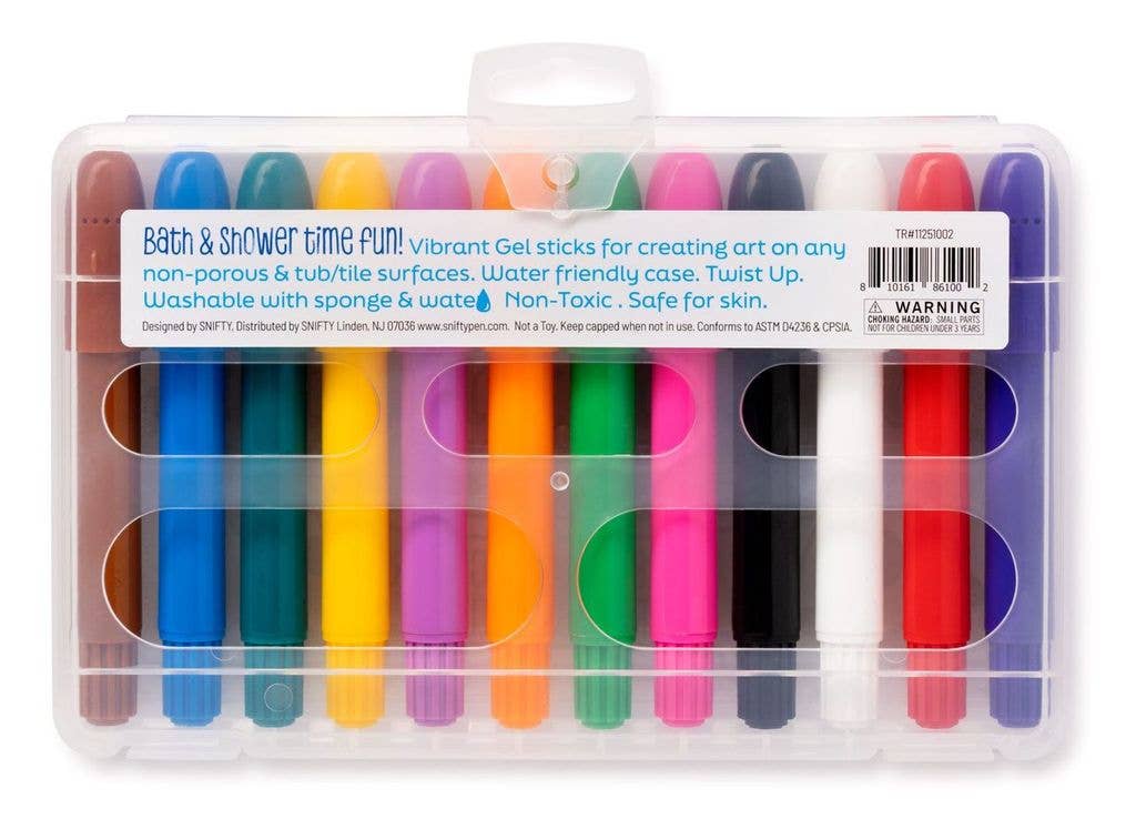 Bath Time Gel Crayons – Set of 12