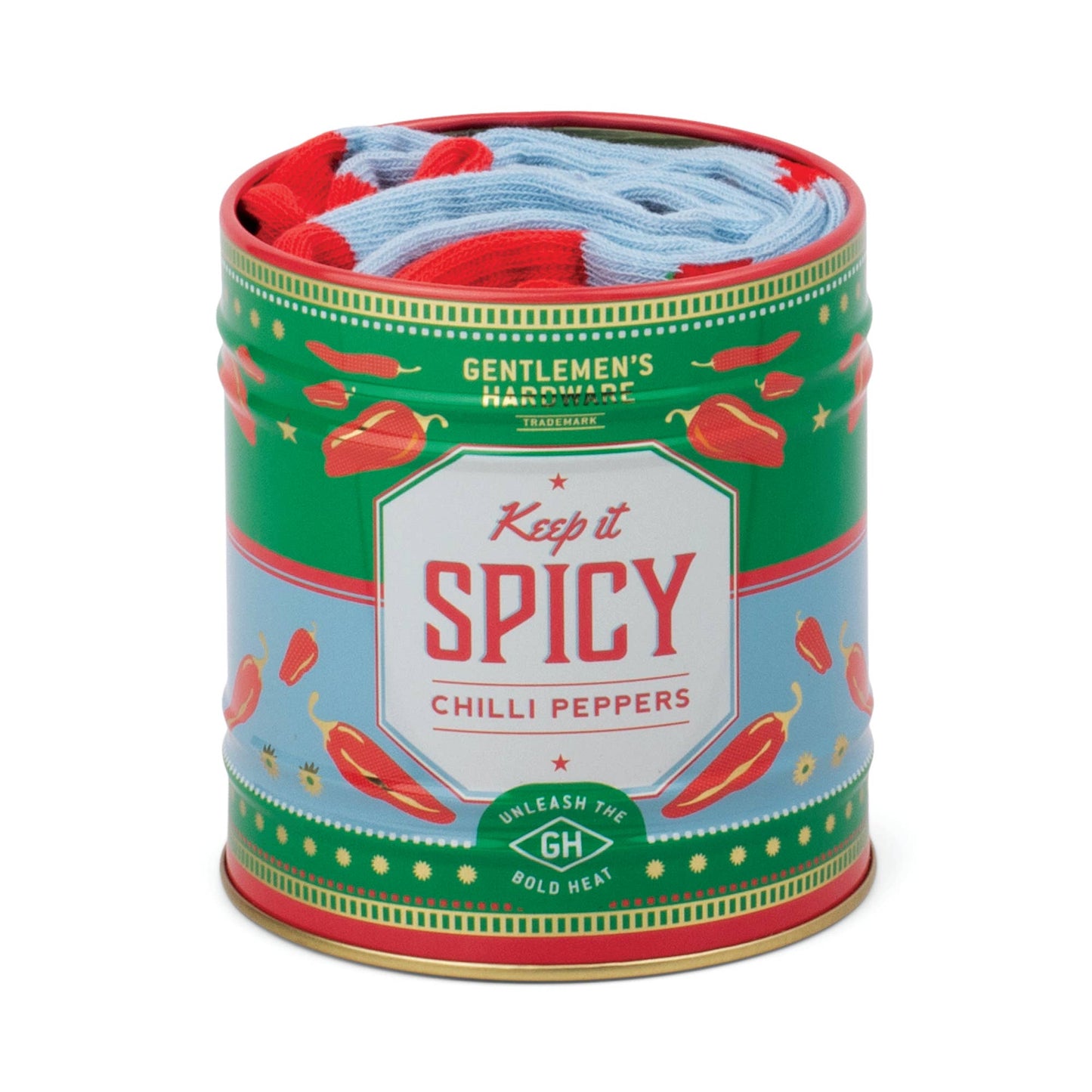Socks In A Can - Chillies | Spicy Novelty Crew Socks in Can