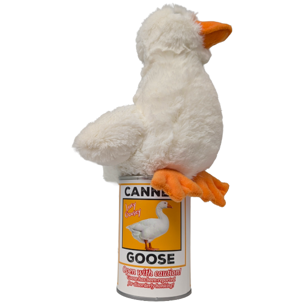 Lucy Goosey the Canned Goose - Plush Toy in a Can