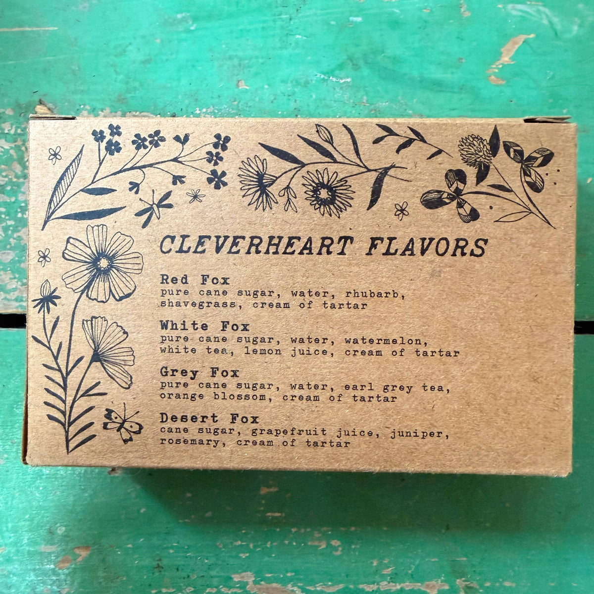 Cleverheart Fox Simple Syrup Collection | 4-Piece Mini Set