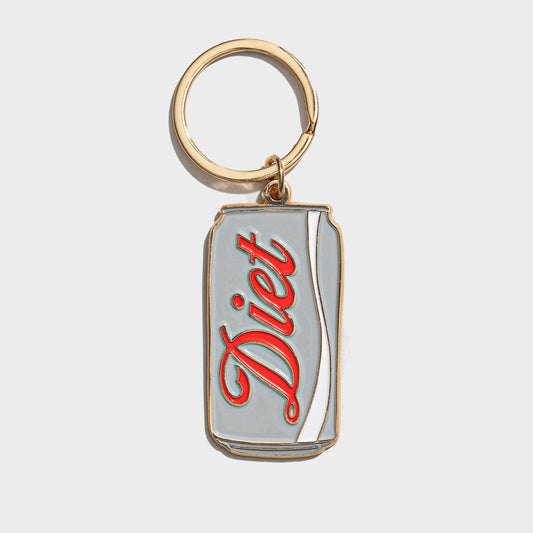 Diet Soda Can Enamel Keychain | Cute Retro Drink Bag Charm