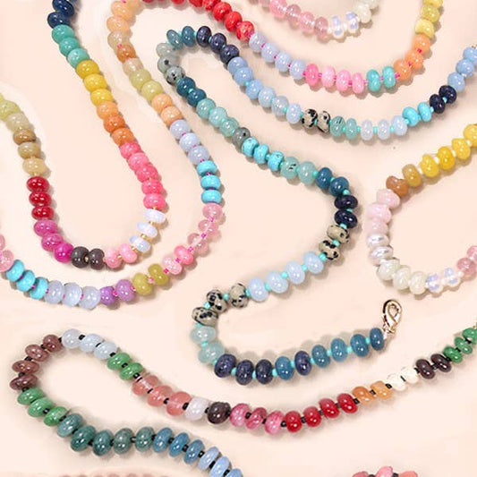 Colorful Agate Glass Beaded Necklace