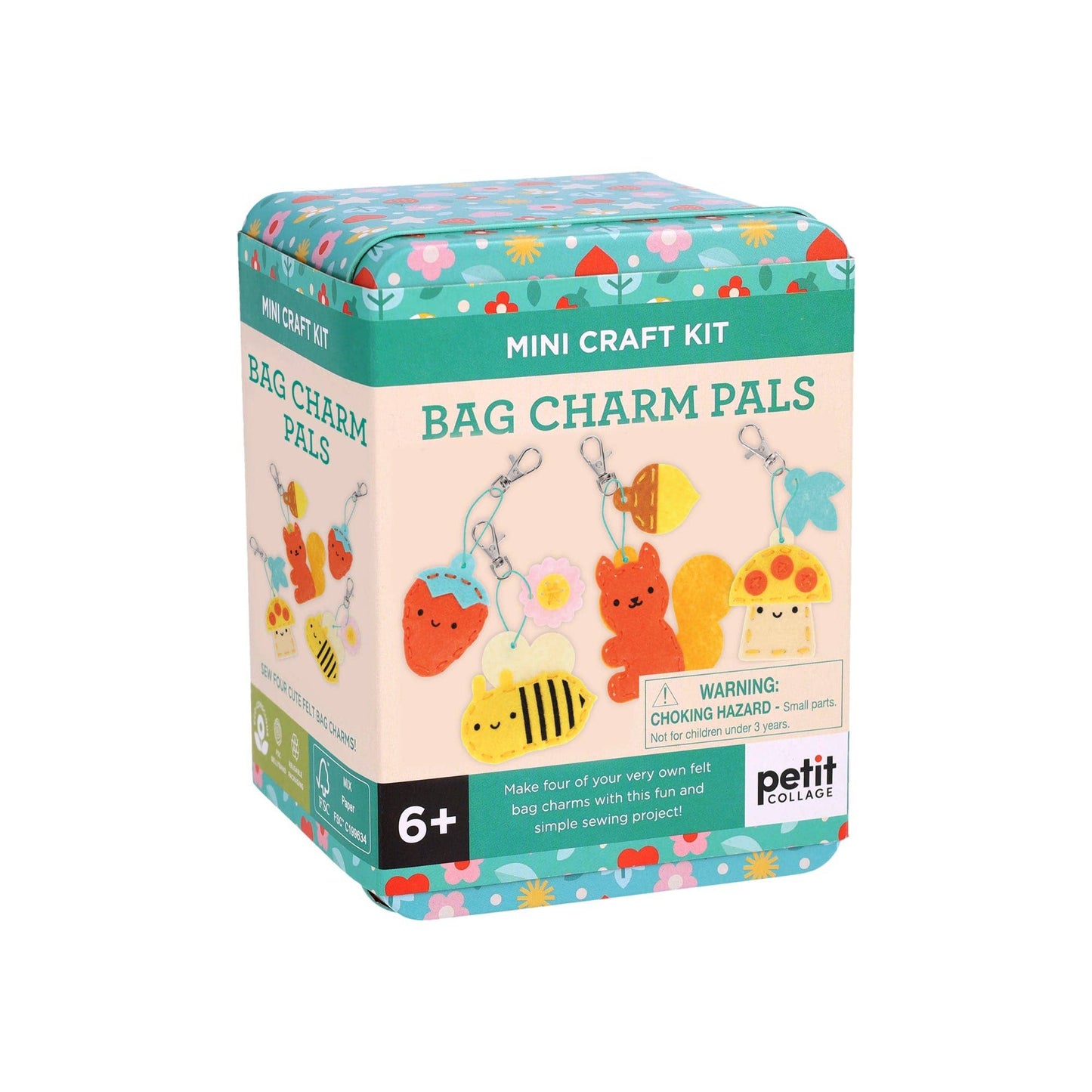 Bag Charm Pals Mini Craft Kit | Kids Sewing Kit with 4 DIY Bag Charms (Ages 6+)