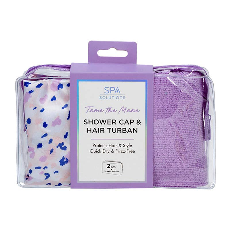 Shower Cap & Hair Turban Set