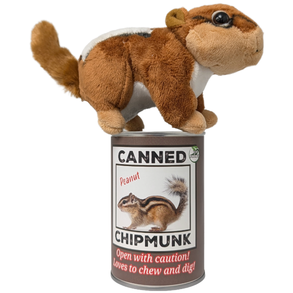 Peanut the Canned Chipmunk - Plush Toy in a Can