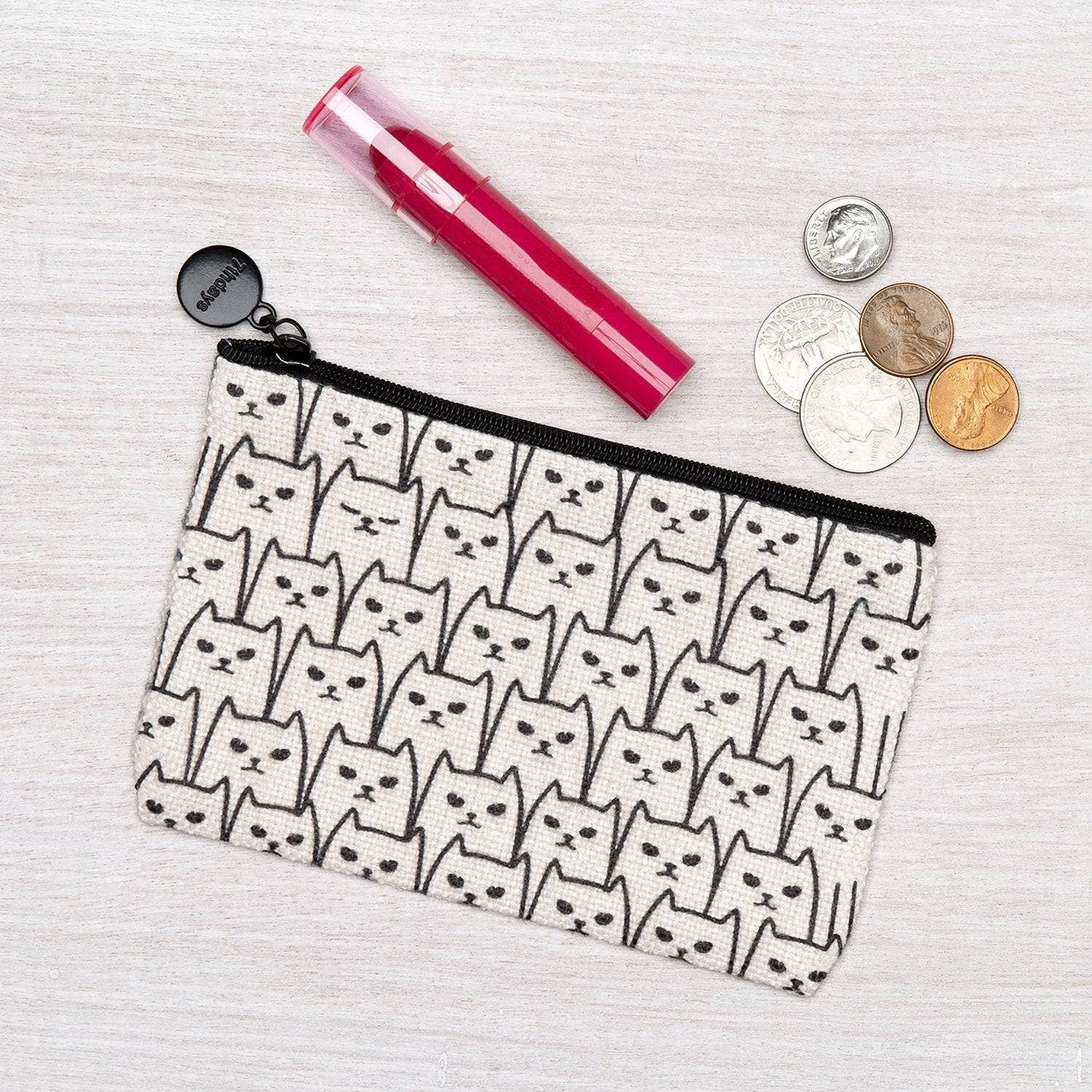 Cat Zipper Pouch | Small Travel & Cosmetic Bag