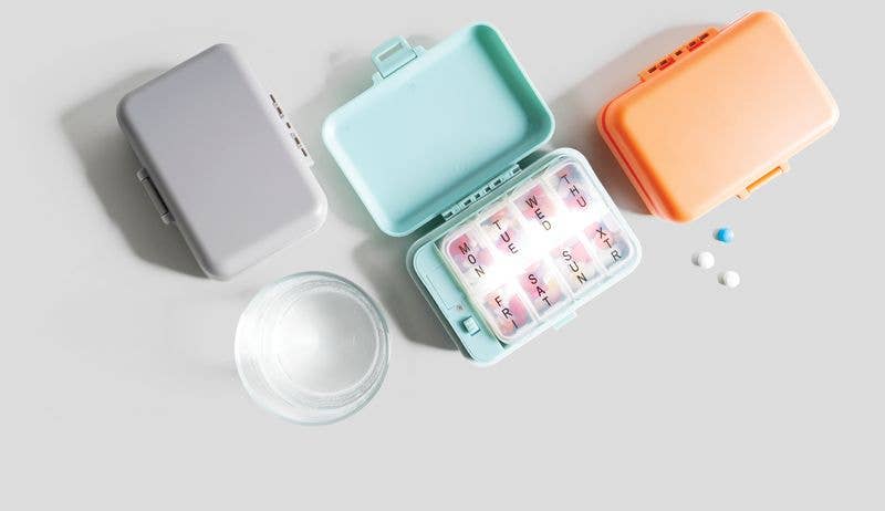 Wellness Keeper Light Up Pill and Vitamin Case