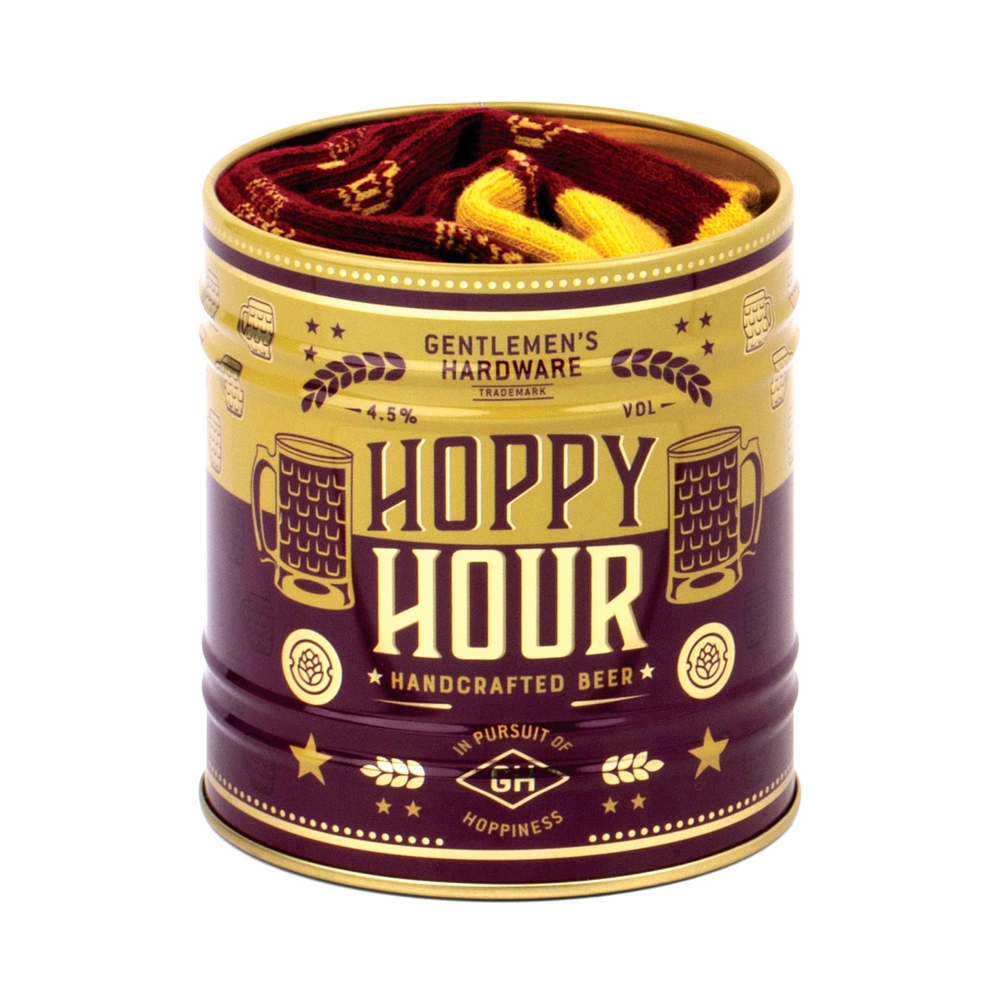 Socks In A Can - Beer | Novelty Crew Socks in Can Packaging