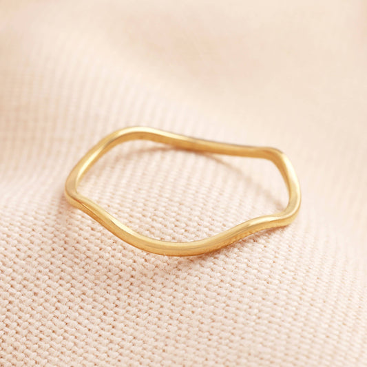 Gold Wave Ring in Gold