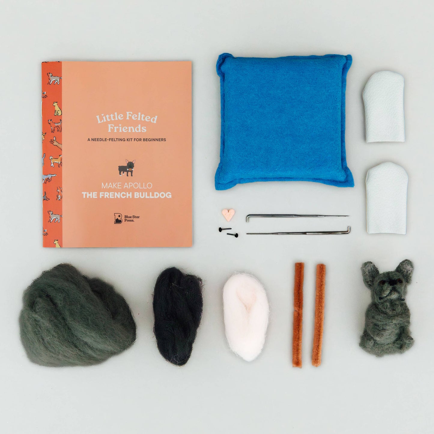 Little Felted Friends: French Bulldog Needle Felting Kit