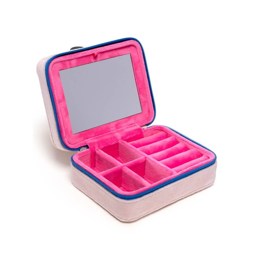Pink Book Velvet Jewelry Case | Travel Jewelry Organizer