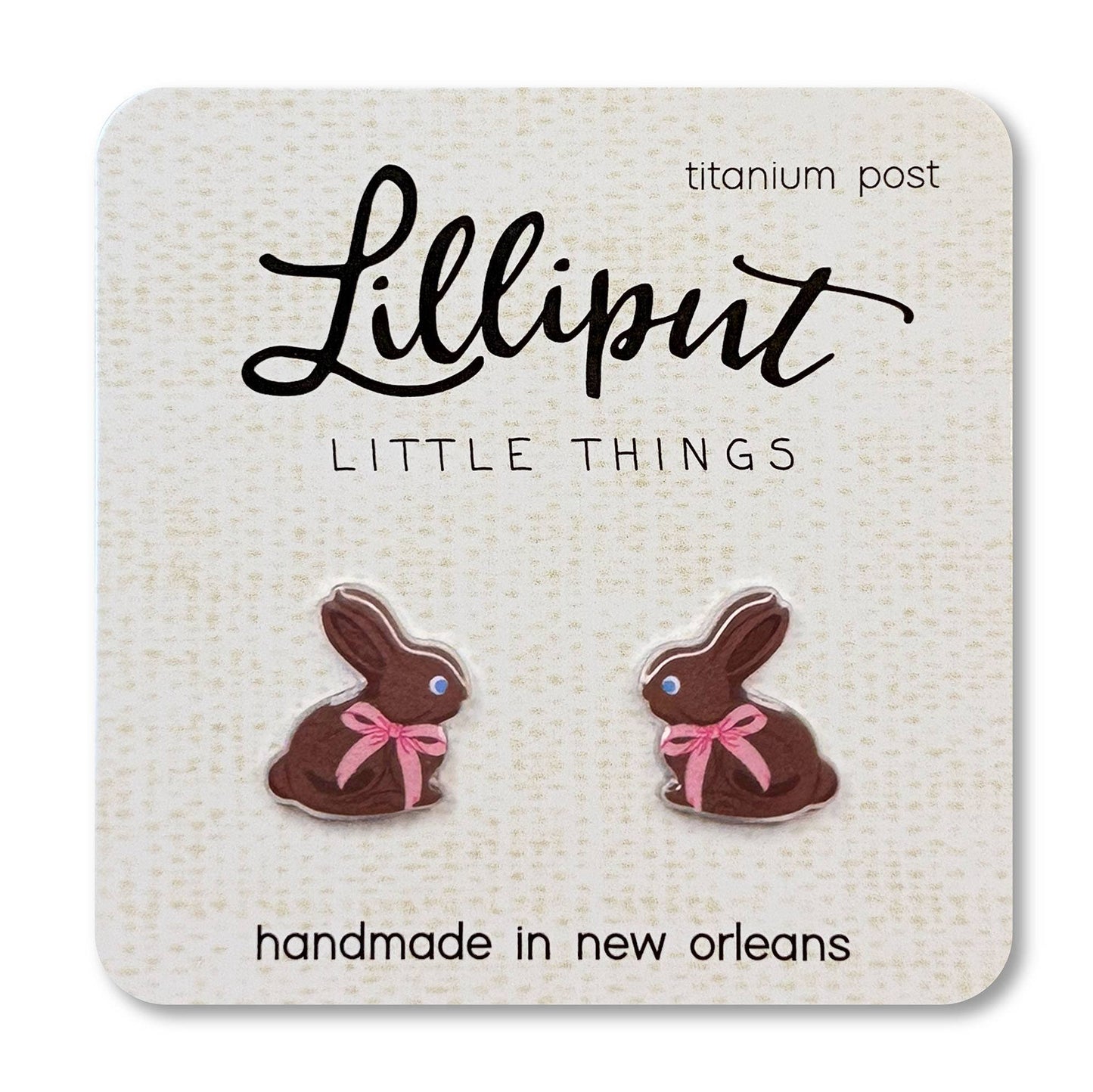 Chocolate Easter Bunny Earrings