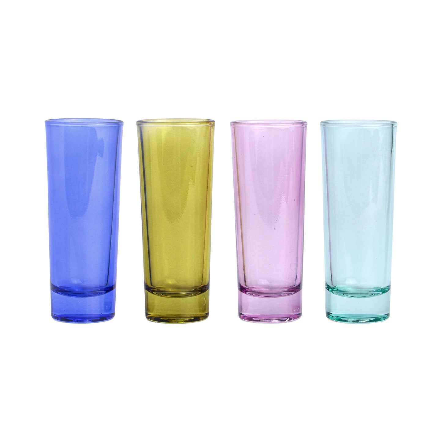 Gracie Assorted Shot Glass Set | Colorful Shot Glasses (Set of 4)