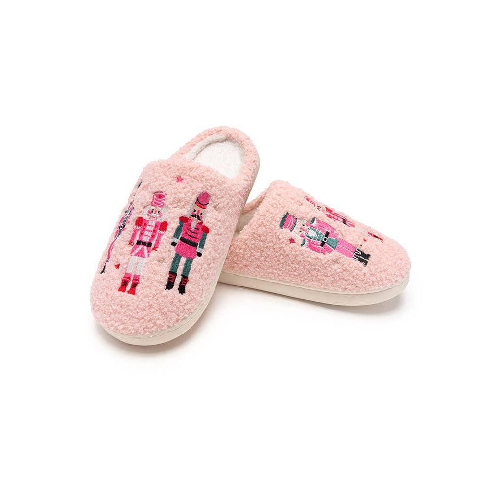 Pink Nutcracker Slippers | Holiday Indoor/Outdoor – Living Royal S/M