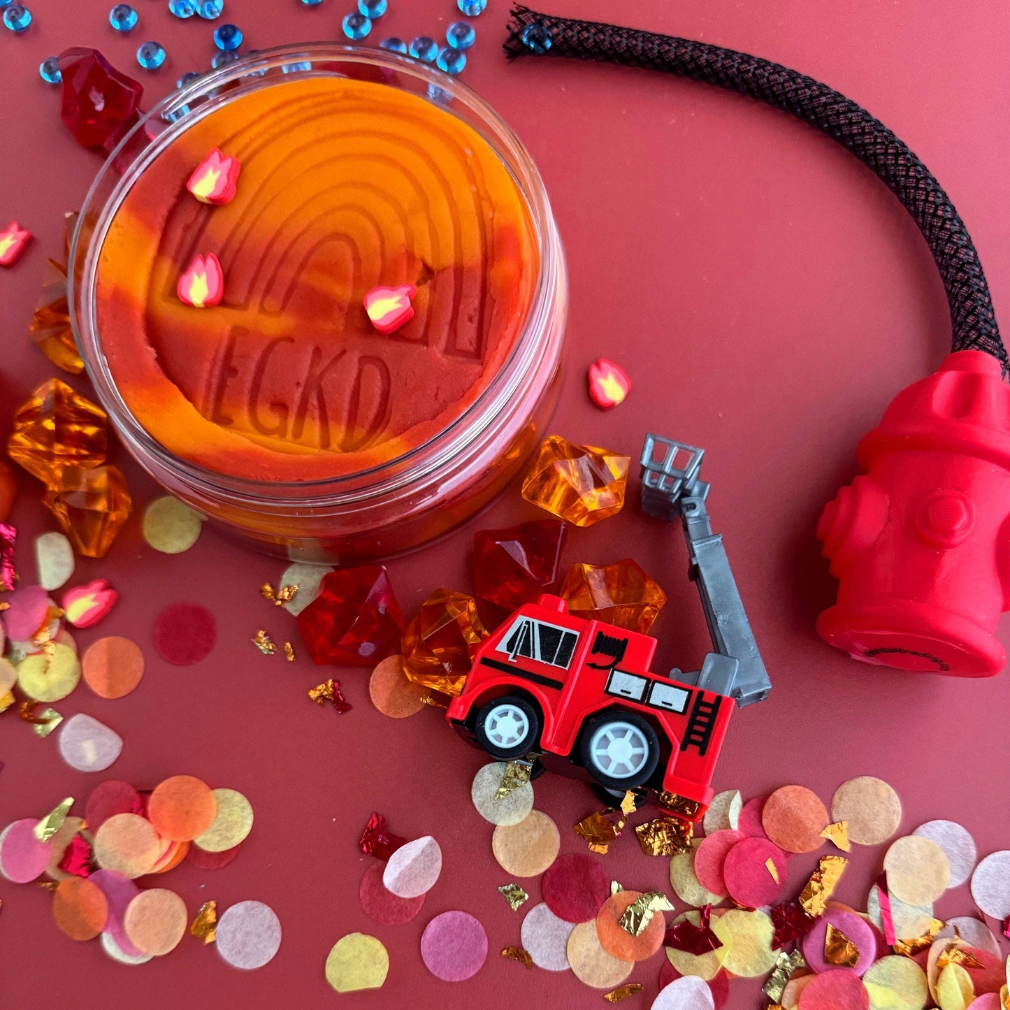 Fire Station KidDough Sensory Play Kit | Cherry Mango Sensory Dough