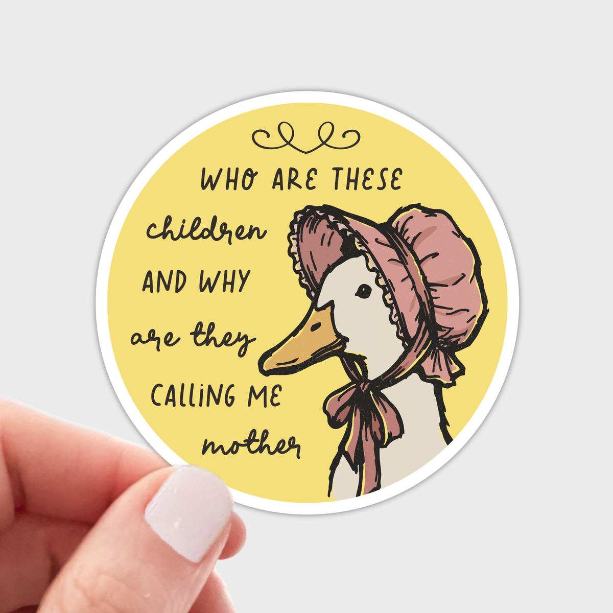 Who Are These Children Funny Goose Vinyl Sticker