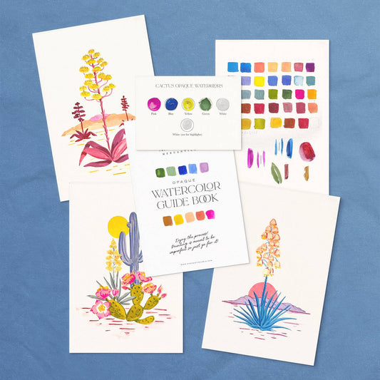 Watercolor Cactus Painting Kit