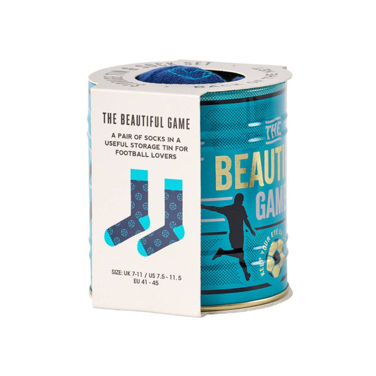Football Socks in a Tin | Sports Novelty Socks Gift Set
