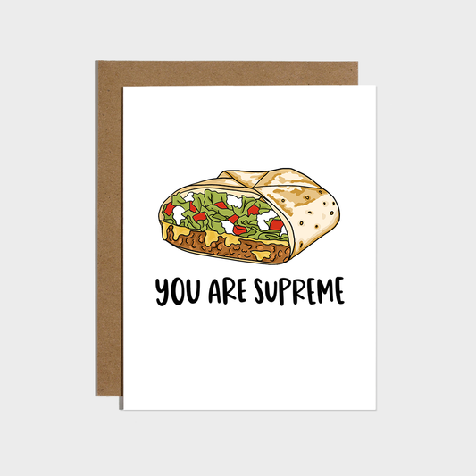 Supreme Love Taco Bell Greeting Card | Funny Relationship & Birthday Card