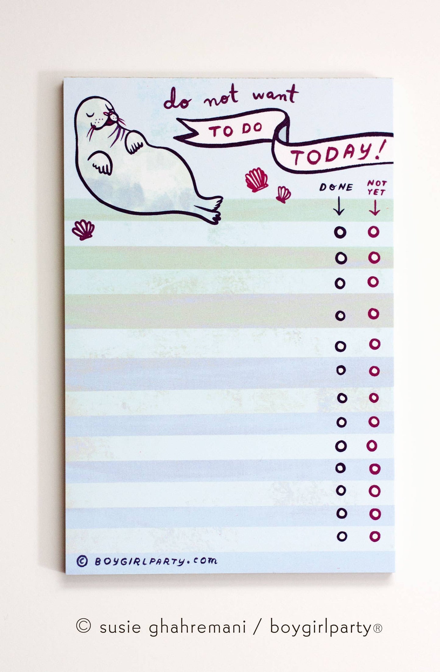 Do Not Want To Do List – Seal Notepad