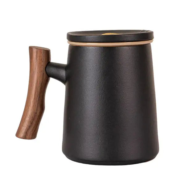Porcelain Tea Mug with Infuser & Lid | 12 oz Loose Leaf Teacup