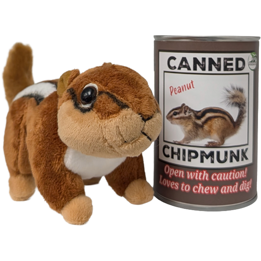 Peanut the Canned Chipmunk - Plush Toy in a Can