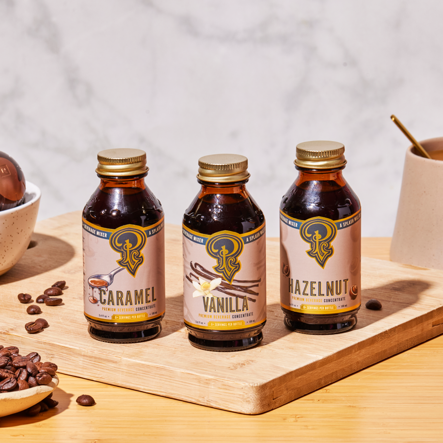Coffee Syrup Gift Set | Vanilla, Hazelnut & Caramel