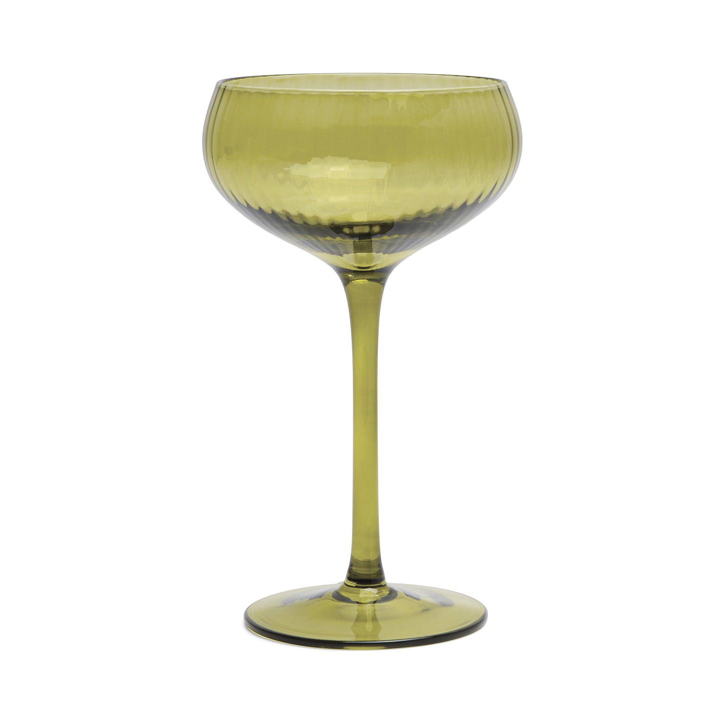 Lou Olive Coupe Glass Set | Vintage-Inspired Cocktail Glasses (Set of 2)