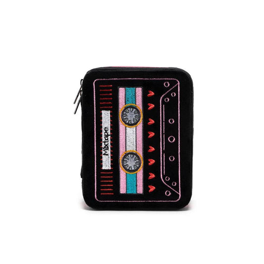 Mixtape Cassette Velvet Jewelry Case | Travel Organizer
