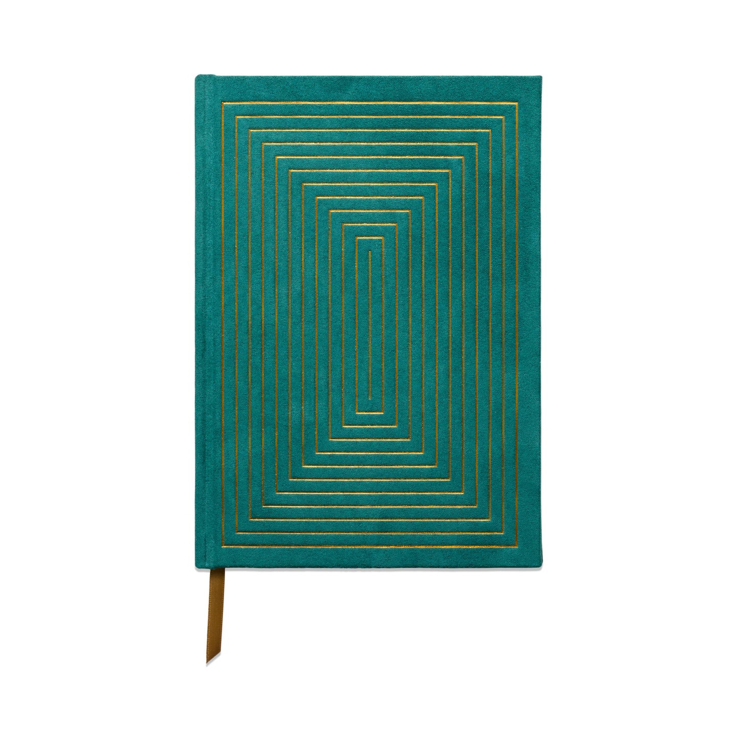 Linear Boxes Green Sueded Journal | Hardcover Lined Notebook