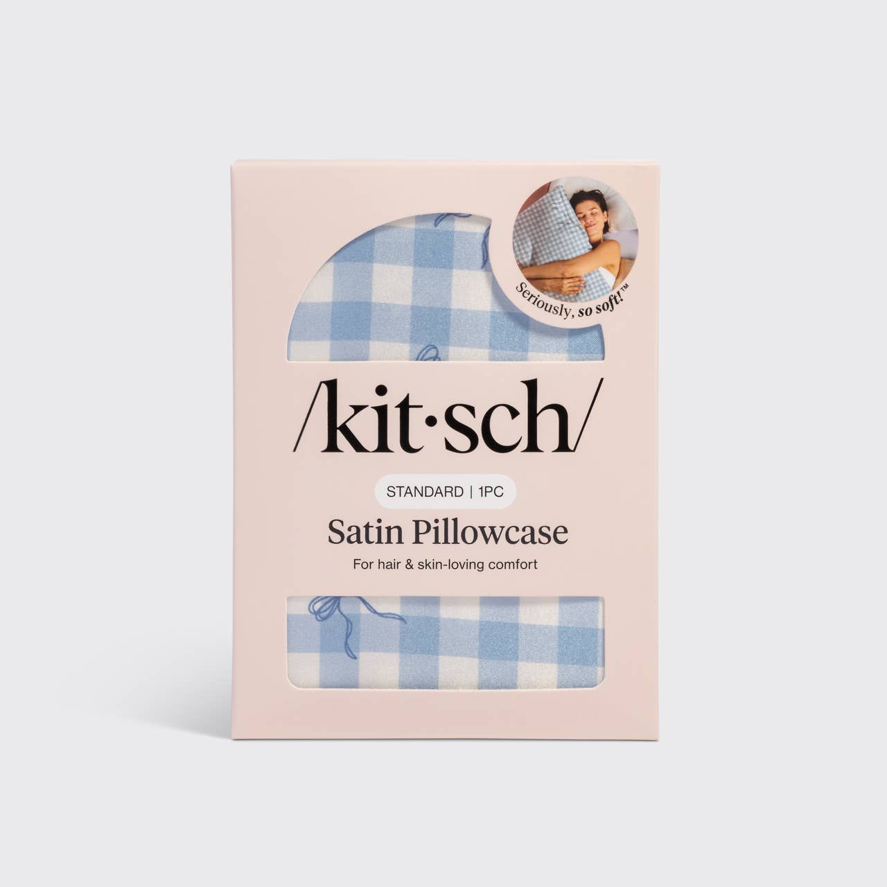 Gingham Satin Pillowcase | Queen Beauty Pillowcase