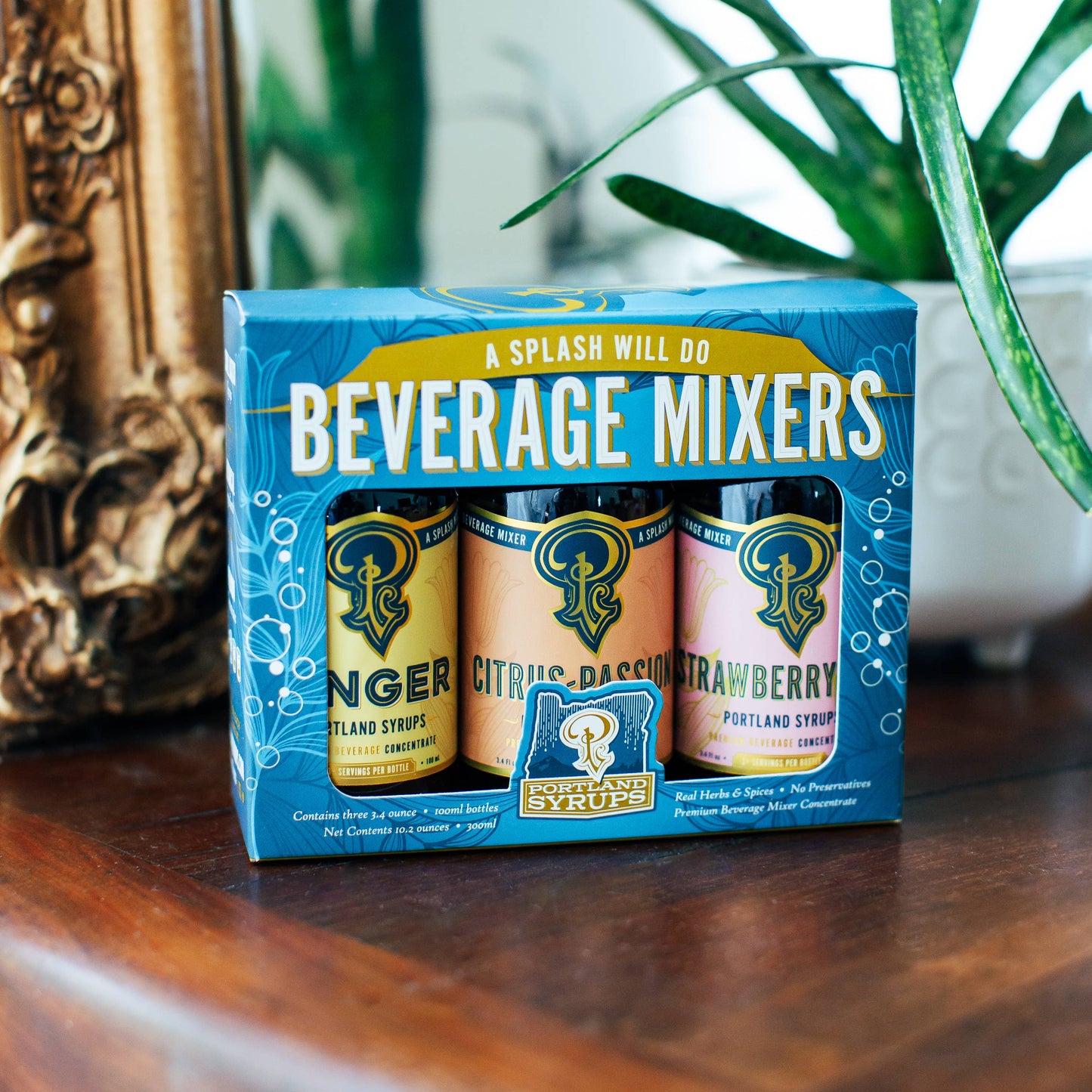 Cocktail & Mocktail Mixer Gift Set | Ginger, Strawberry Lemon Lime & Passionfruit Citrus