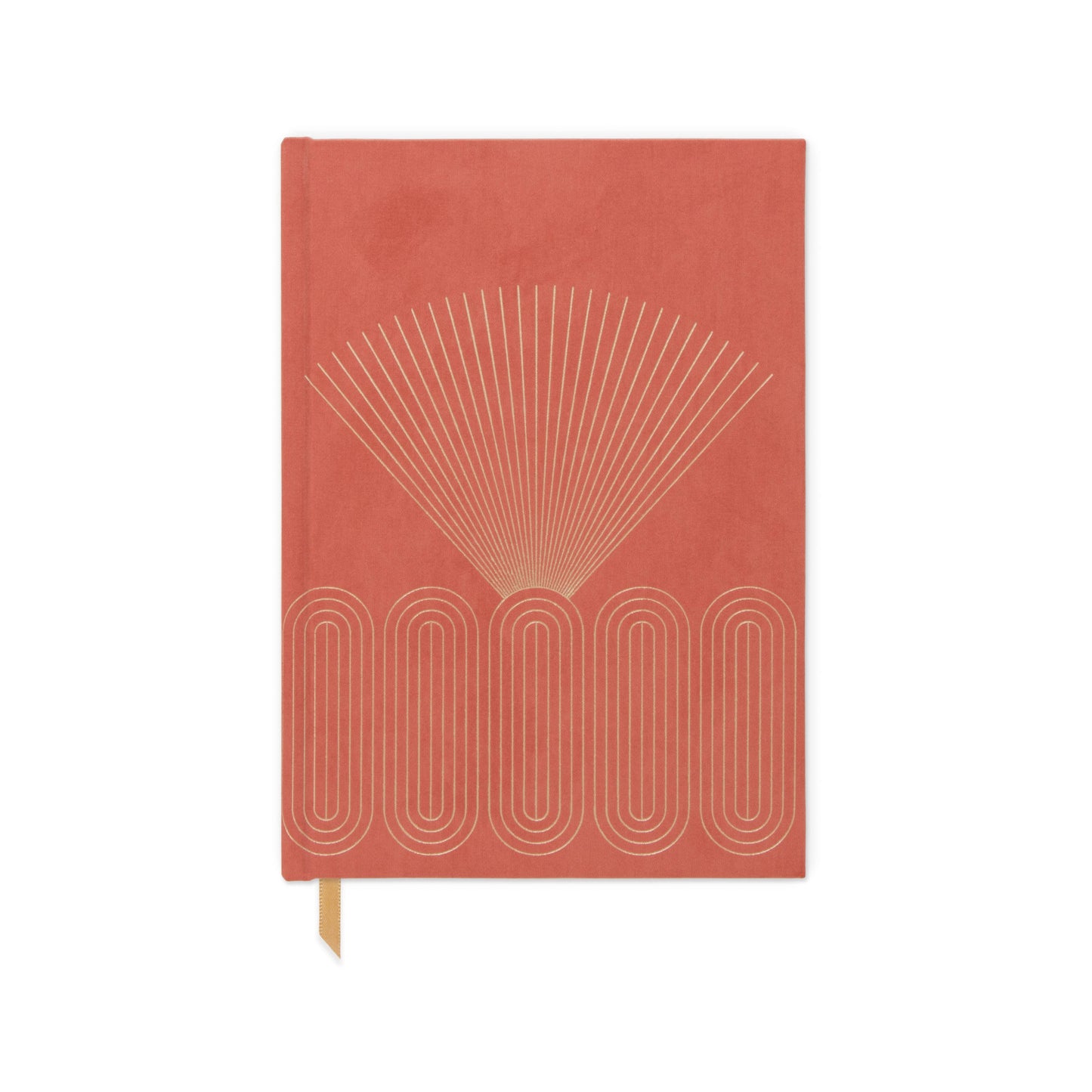 Radiant Rays Sueded Journal | Terracotta Hardcover Lined Notebook