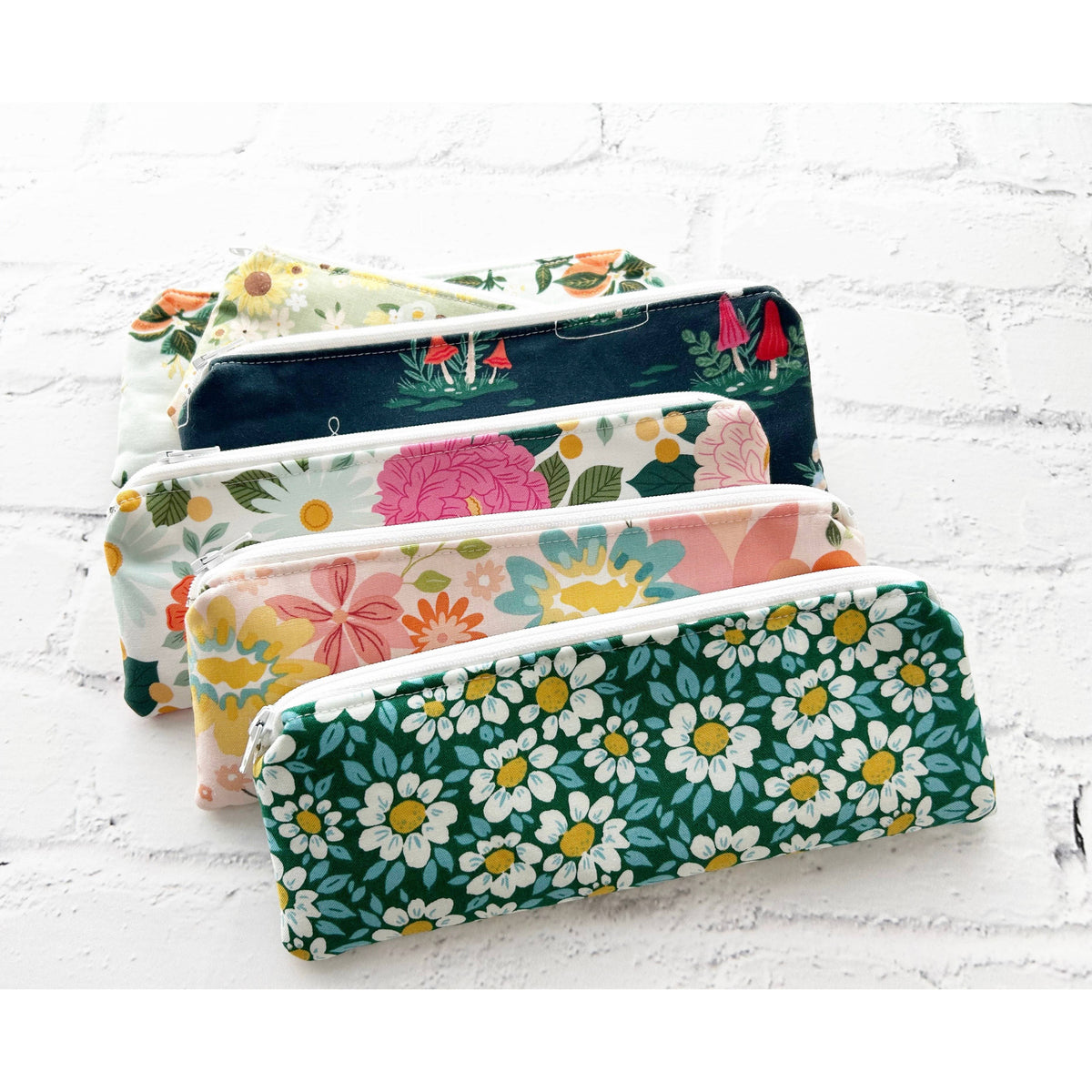 Slim Fabric Pencil Pouch Variety Pack | Zippered Stationery Case