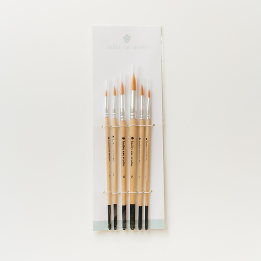 Round Paint Brush Set – 6 Essential Sizes