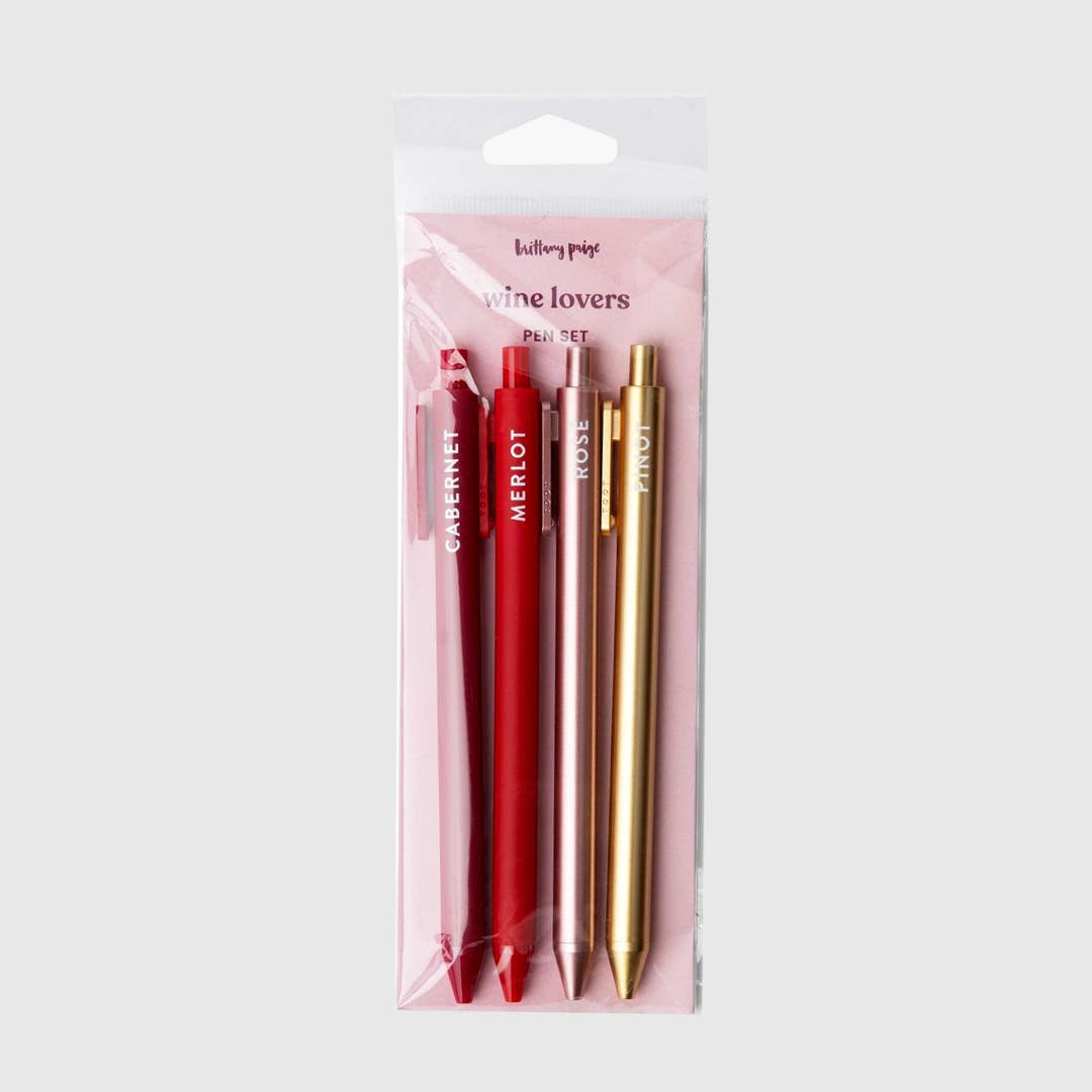 Wine Lovers Pen Set | Cute Sommelier Stationery & Gift