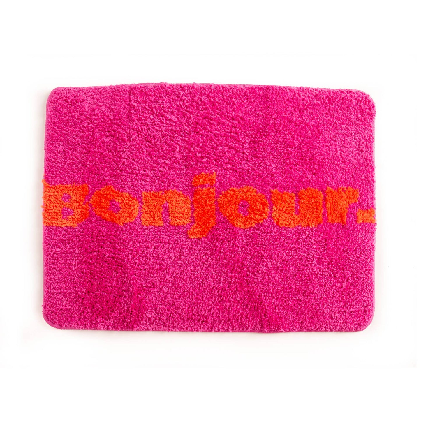 Pink Bonjour Bath Mat