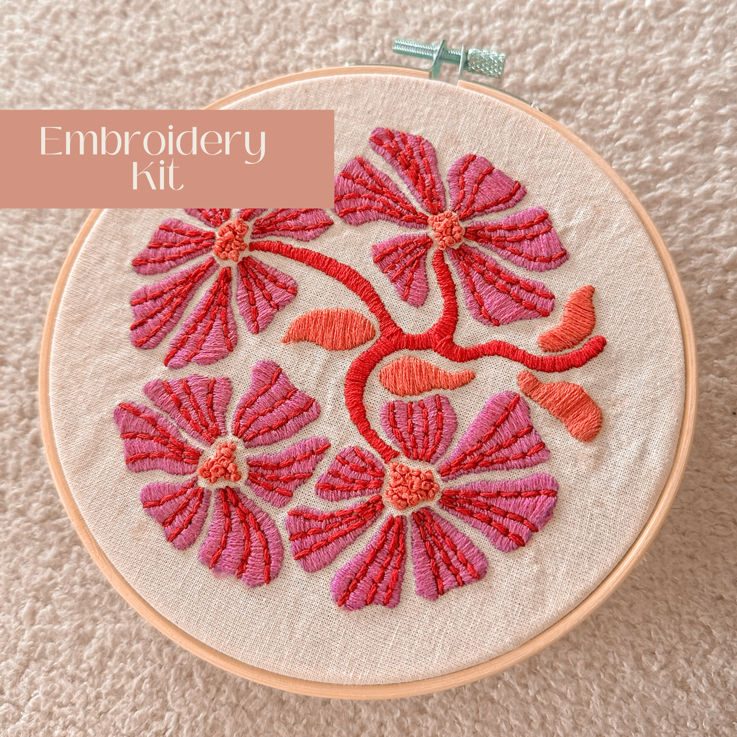 Flower Power Beginner Embroidery Kit
