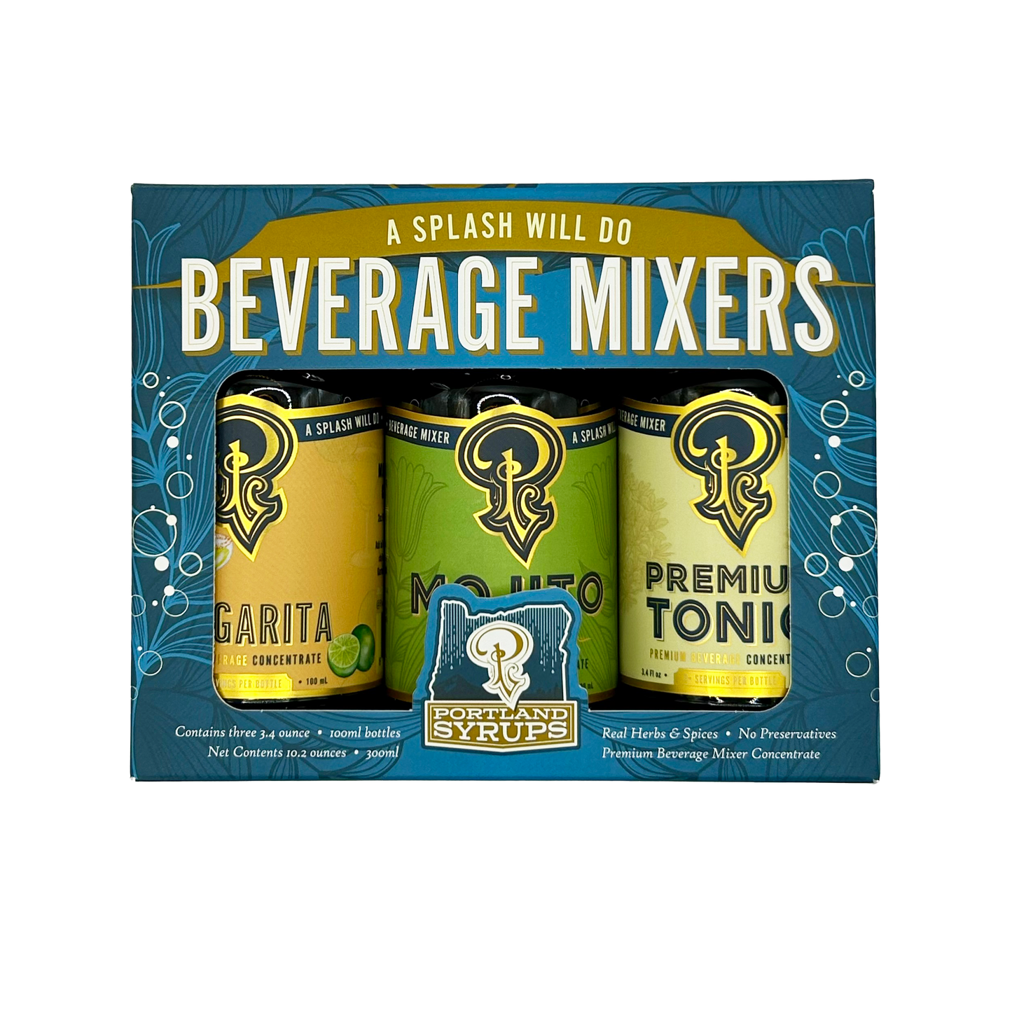 Classic Cocktail Mixer Gift Set | Margarita, Premium Tonic & Mojito