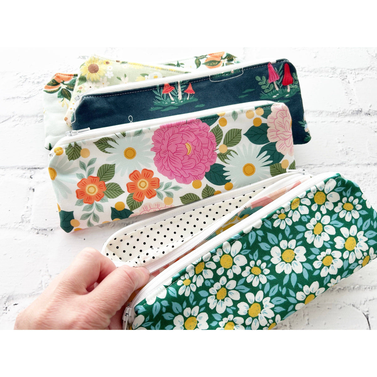 Slim Fabric Pencil Pouch Variety Pack | Zippered Stationery Case