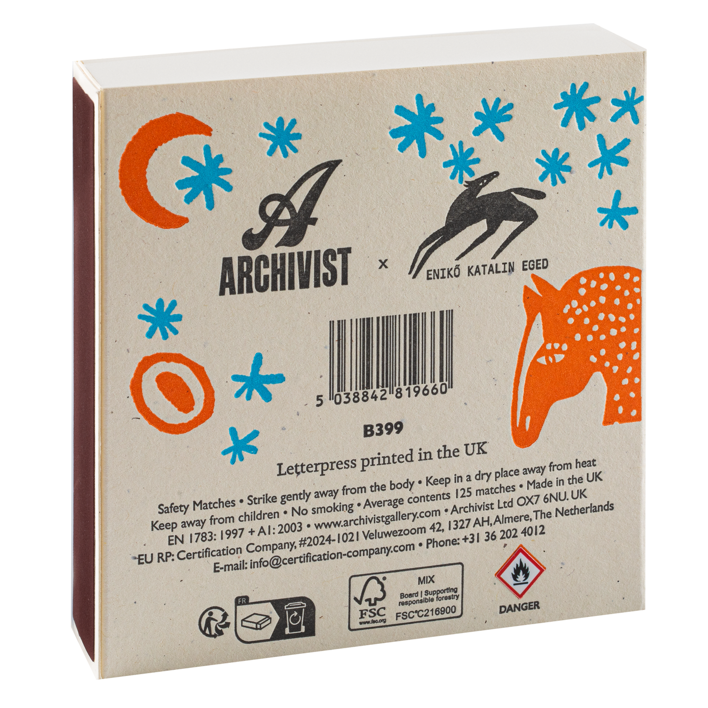 Girl & Horse Safety Matches | Decorative Matchbox with 125 Matches