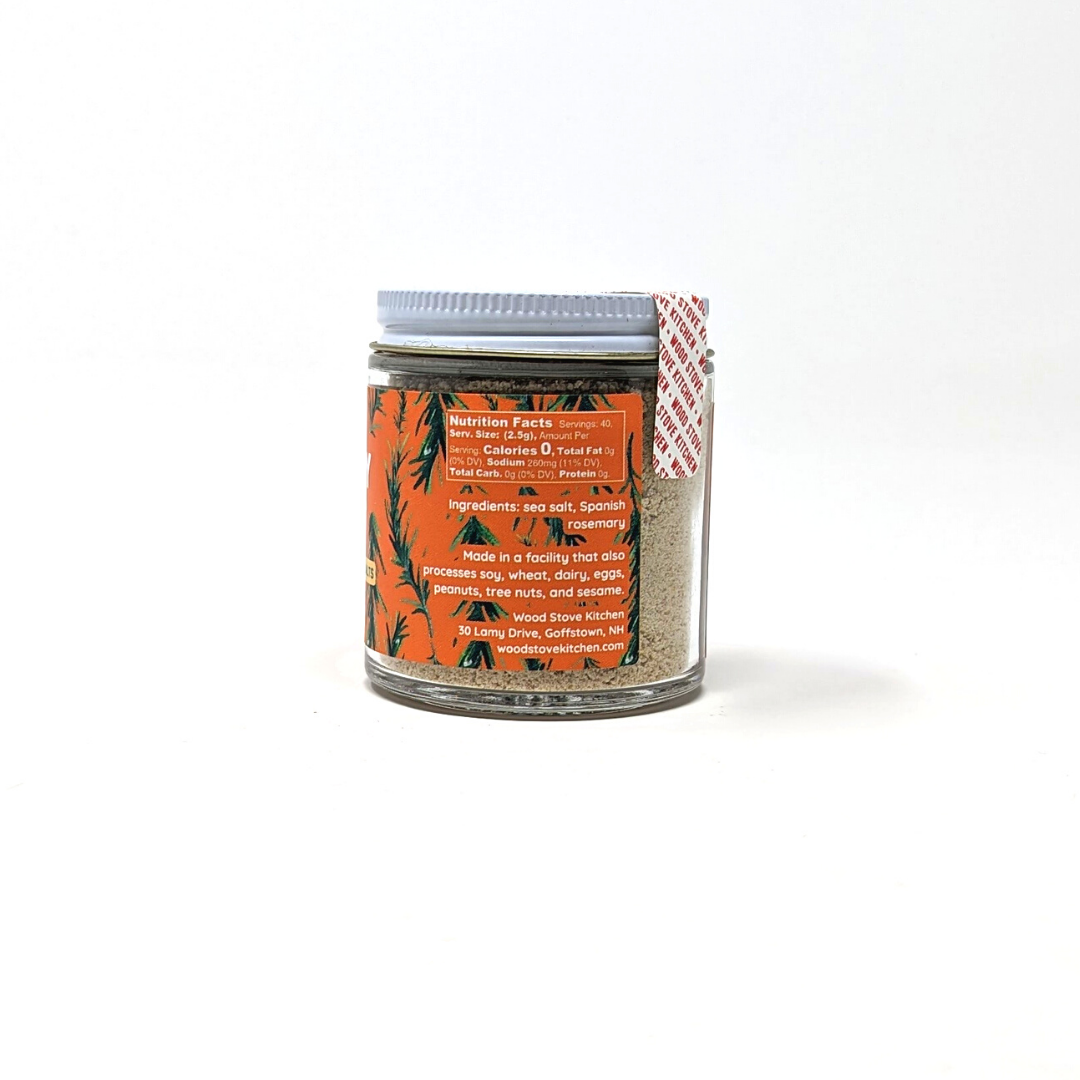Artisanal Rosemary Sea Salt (4 oz Glass Jar)