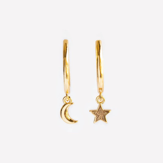 Gold Hyperspace Mini Hoops